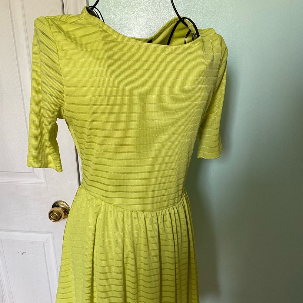 Neon Yellow Skater dress
